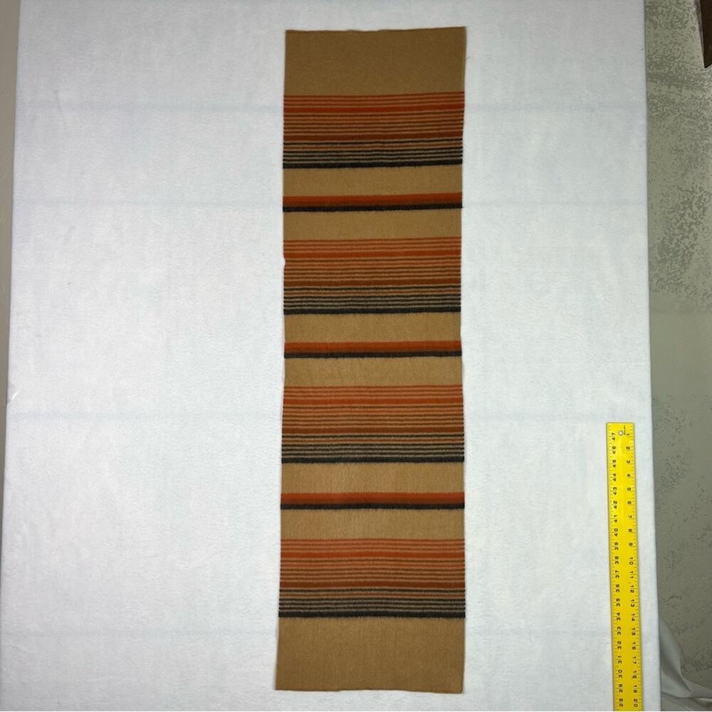 Vintage 100% Wool Striped Scarf